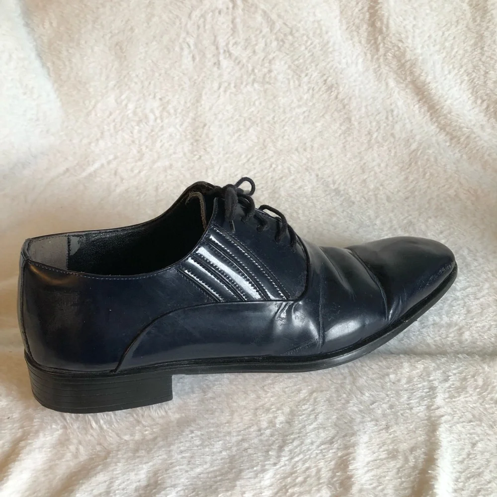 Barker Black Mens Leather Dress Shoes Cap Toe  Oxford, Turkey Size 41 (us 8)